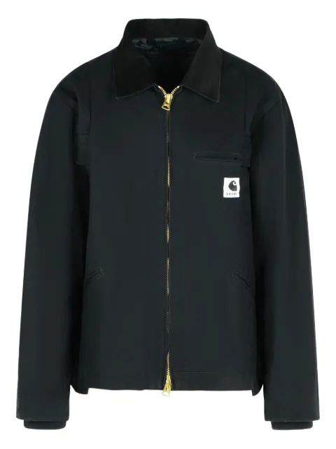 sacai corduroy-collar jacket Black 2500990S