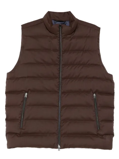 Herno zip-up quilted gilet Brown PI001263U12736