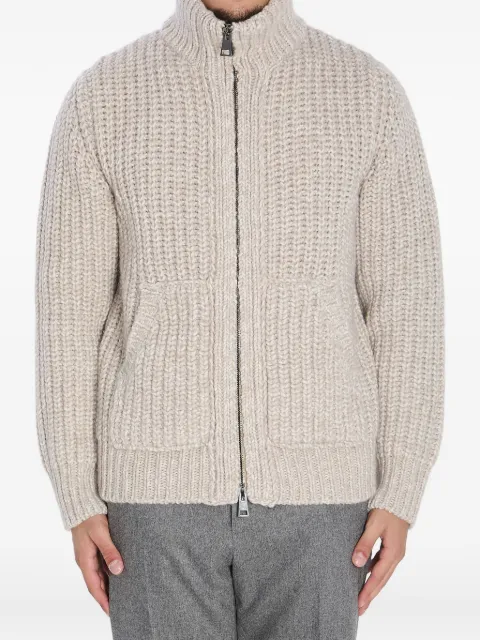 Roberto Collina ribbed zipped cardigan Neutrals 253M48008