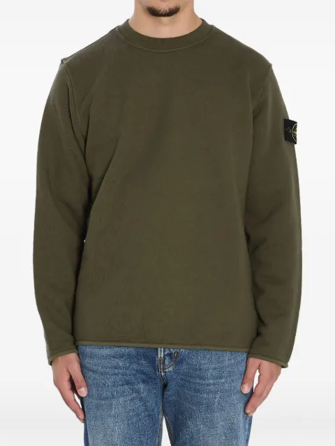 Stone Island logo-badge sweatshirt Green K2S156100077S0185