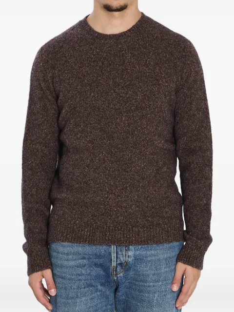Roberto Collina knitted crew-neck sweater Brown 253M43001