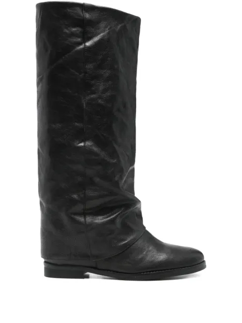 Julie Dee leather knee-length boots Black IV314