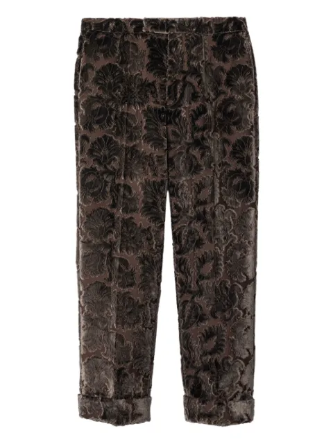 Burberry vine velvet tailored trousers Brown 8116801