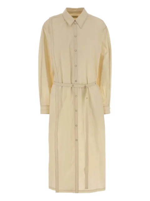 LEMAIRE asymmetrical belted shirt dress Neutrals DR1114LF1399