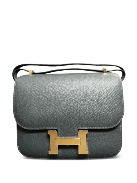 Hermès Pre-Owned Hermés Gris Misty Constance 18 Epsom Gold Hardware Green CONSTANCE18