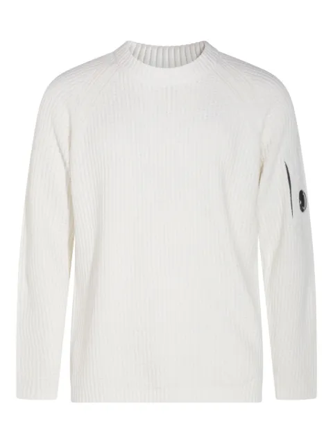 C.P. Company logo-patch sweater White 19CMKN023A005558G103