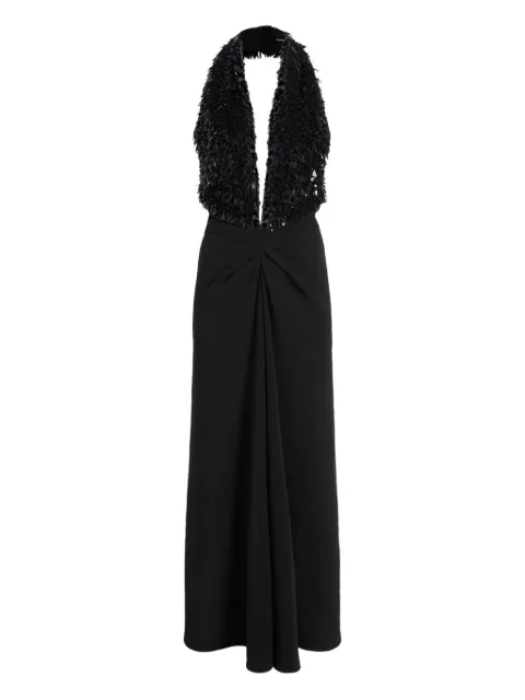 Proenza Schouler fringed twisted-detail dress Black R2613004BY360EM