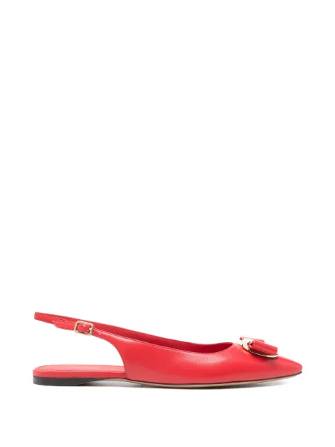 Ferragamo Zelmy bow ballet flats Red 790606