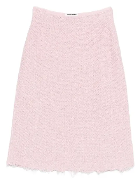 Jil Sander A-line frayed skirt Pink J02MA0372J15475