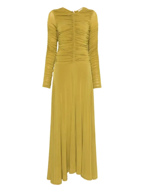 TOVE gathered detail dress Green TVD199CHT