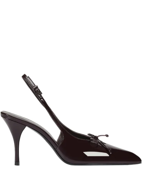 POTAMY 75mm leather heeled pumps Black PP01064CN09RUSSET25S