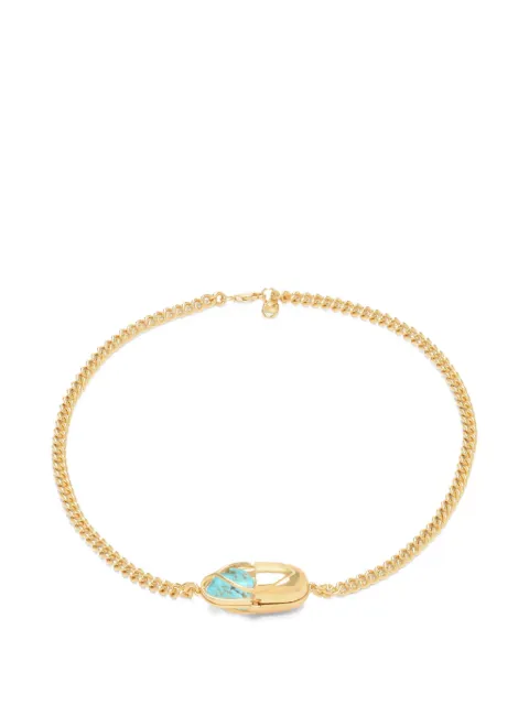 Capsule Eleven Capsule Crystal turquoise necklace Gold CCCTV
