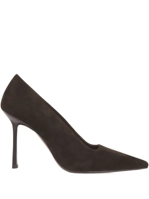 POTAMY 100mm suede heeled pumps Brown PP01355CN02MORO25W