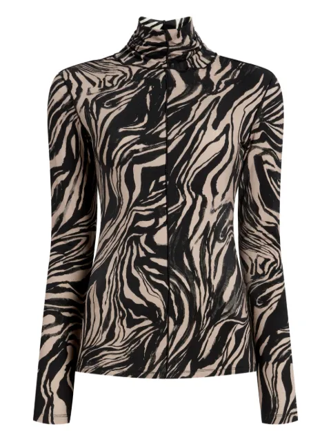 Proenza Schouler White Label Audrey marble-print top Neutrals WL2614282JYP077MAR