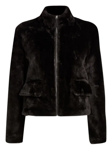 Proenza Schouler White Label Scarlett shearling jacket Black WL2612169LR254S