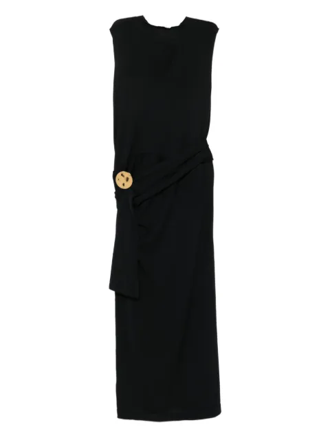 Jil Sander V-neck draped maxi dress Black J01CT0267J14828