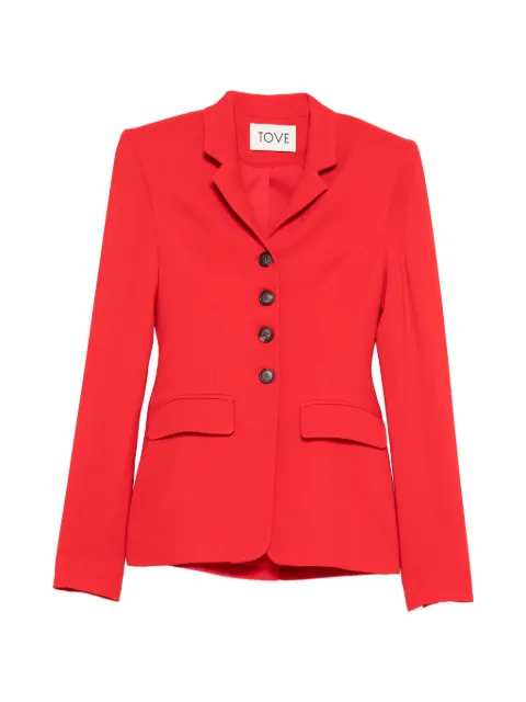 TOVE Merl buttoned flap-pocket blazer Red TVJ060RED