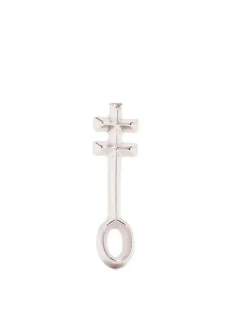 Capsule Eleven Egyptian Nefer symbol hoop earring Silver NEFERSTUDSILVERSINGLE