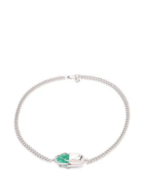 Capsule Eleven Capsule Crystal onyx necklace Silver CCCGOS