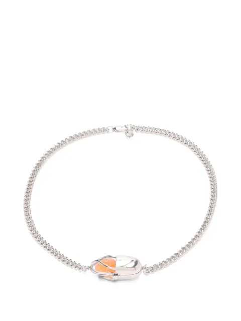 Capsule Eleven Capsule Crystal carnelian necklace Silver CCCCAS