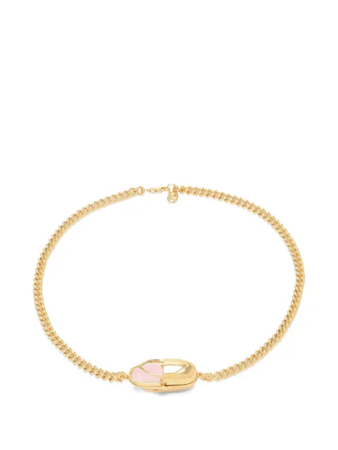 Capsule Eleven Capsule Crystal pink quartz necklace Gold CCCRQV