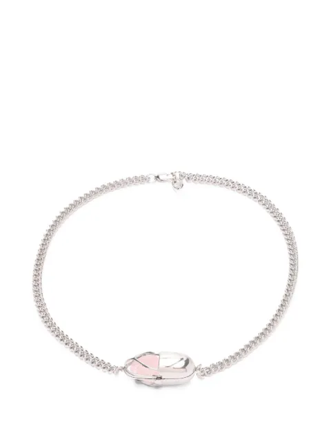 Capsule Eleven Capsule Crystal pink quartz necklace Silver CCCRQS