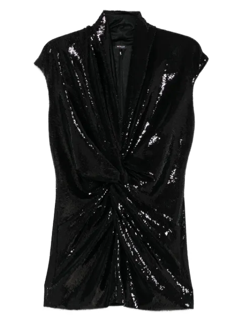 Kiton sequin twisted top Black D60408K0518G01001