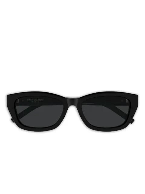 Saint Laurent Eyewear logo-plaque cat-eye sunglasses Black SLM153F001