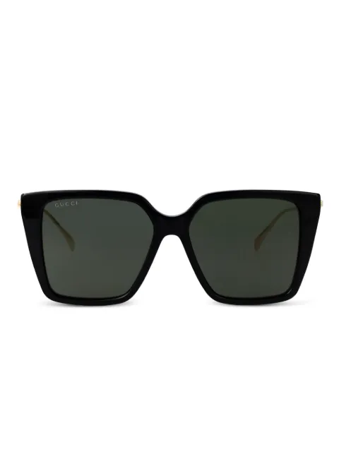 Gucci Eyewear pearl-embellished square-frame sunglasses Black GG1967S