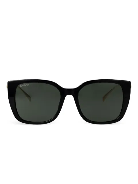 Gucci Eyewear pearl-embellishment square-frame sunglasses Black GG1971SA001