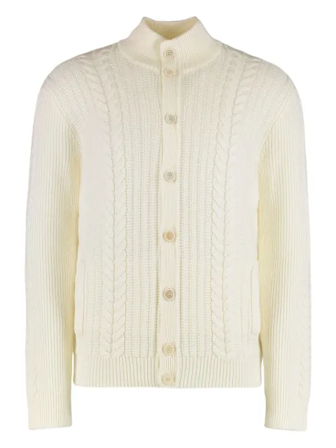 slowear cable-knit button cardigan Neutrals 812268ZJ275