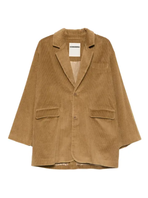 Cordera corduroy single-breasted blazer Brown 230456UU