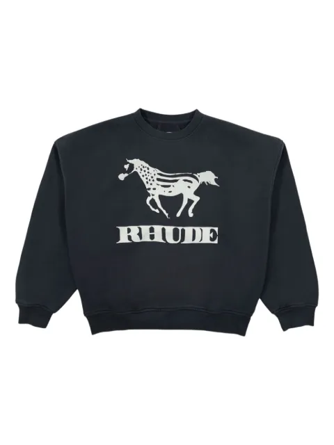 RHUDE dinero-graphic crew-neck sweatshirt Black RHFW25ST04012