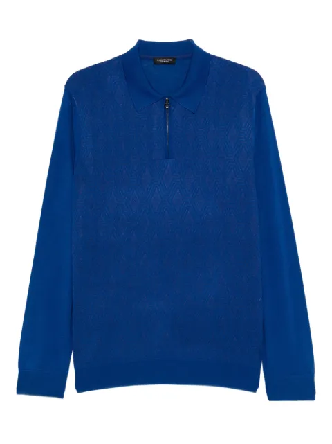 Stefano Ricci zip-fastening polo shirt Blue KE08015P30E253712161