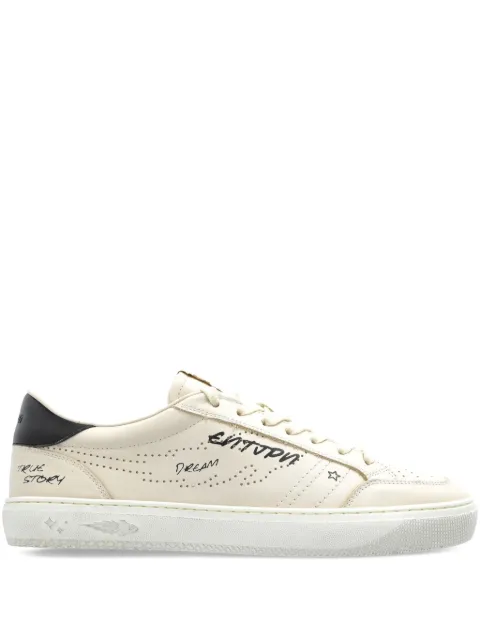 Enterprise Japan perforated leather sneakers Neutrals BG5021PX559