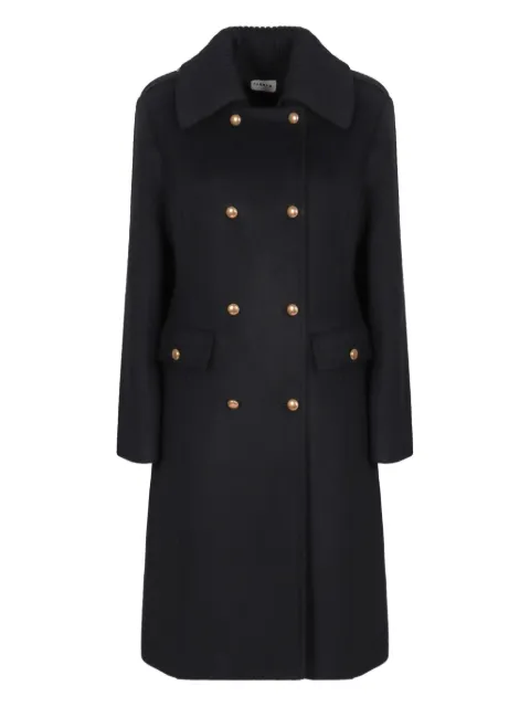 P.A.R.O.S.H. double-breasted removable-collar coat Black D431805GLEAK25