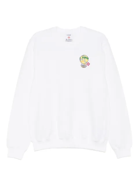 Casablanca Graphic Cotton Sweatshirt White MAW25JTP420
