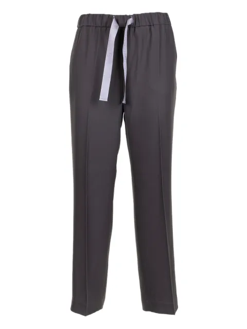 Via Masini 80 drawstring-fastening trousers Green M700A60
