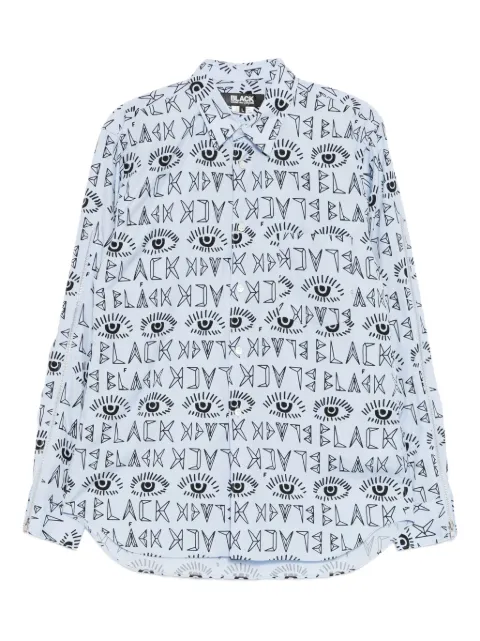 Black Comme Des Garçons graphic-print shirt Blue 1PB0160521
