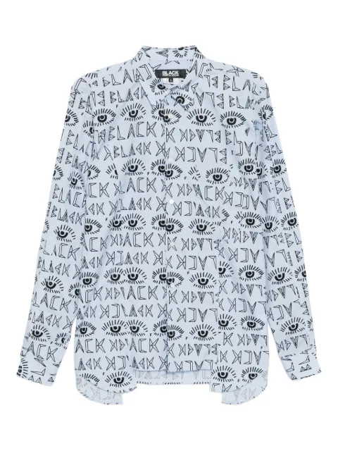 Black Comme Des Garçons cut collar shirt Blue 1PB0150521