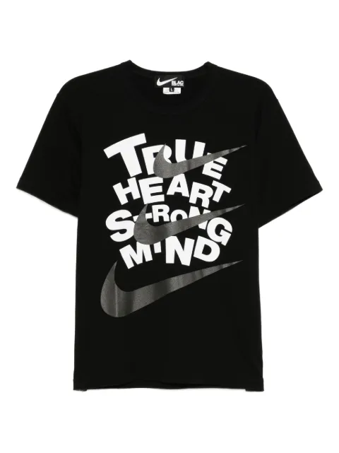 Black Comme Des Garçons x Nike slogan-print T-shirt Black 1PT104