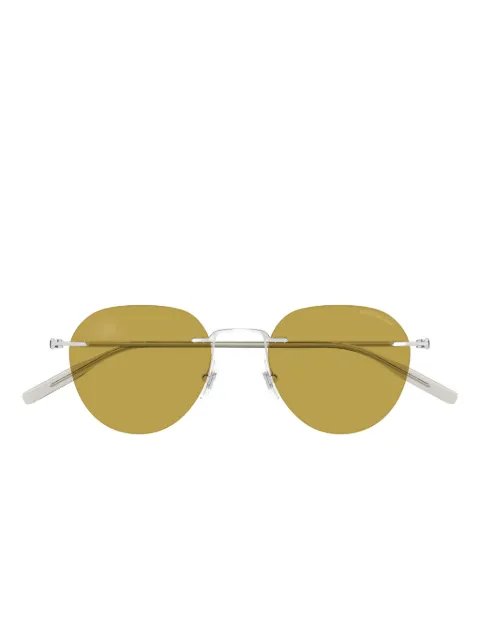 Montblanc rimless geometric-frame sunglasses Silver MB0428S005
