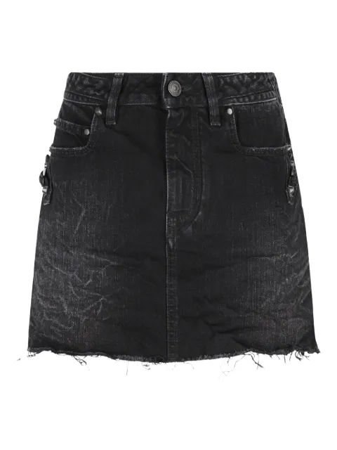 Balenciaga frayed denim skirt Black 852324TTW67