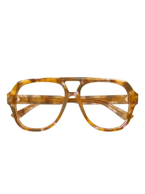 Chloé Eyewear logo-lettering glasses Brown CH0339O