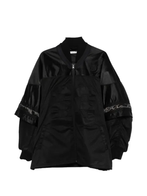 Ih Nom Uh Nit perforated panelled jacket Black NUW25100