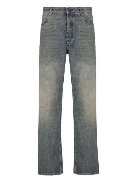 Balenciaga logo-patch cotton jeans Blue 851351TTW76