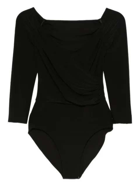 Norma Kamali draped bodysuit Black KK325BPLR19001