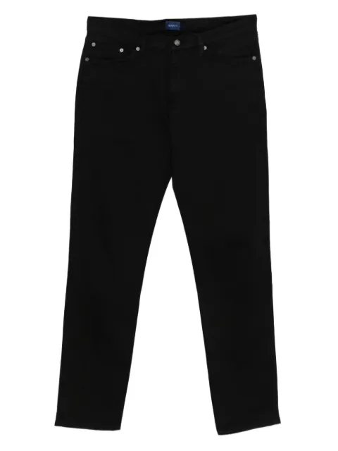 Gant logo-patch pants Black 1000238