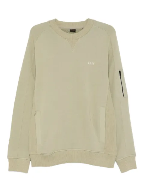 BOSS logo-embroidered sweatshirt Green 50543458