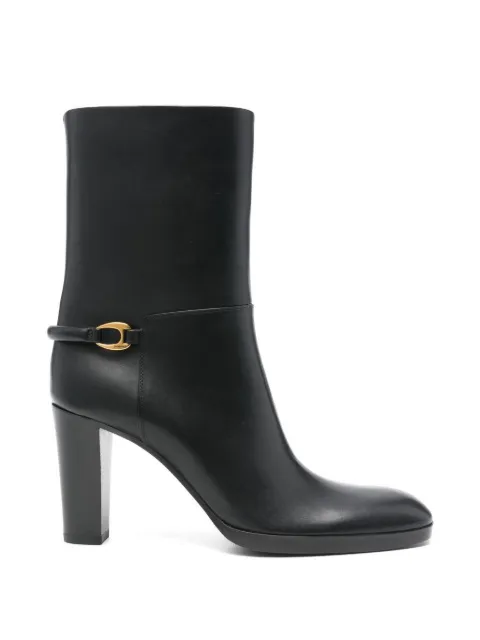Saint Laurent 90mm buckle detail boots Black 84157328N001000